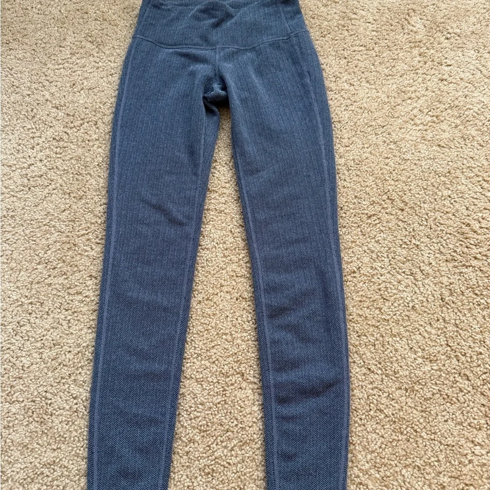 Athleta Navy Herringbone Leggings